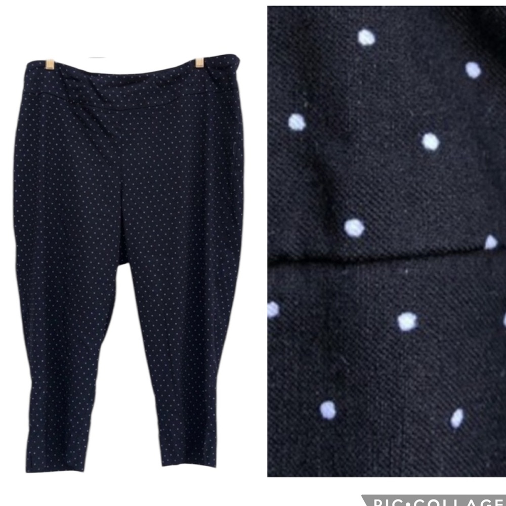 Nanette Lepore Black and White Polka Dot Pants 22W